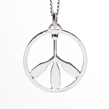 Canoe Paddle Peace Pendant